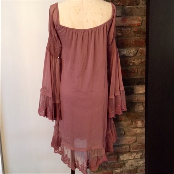 Rare Rancho Estancia mauve boho chic dress, XL - Picture 3 of 7